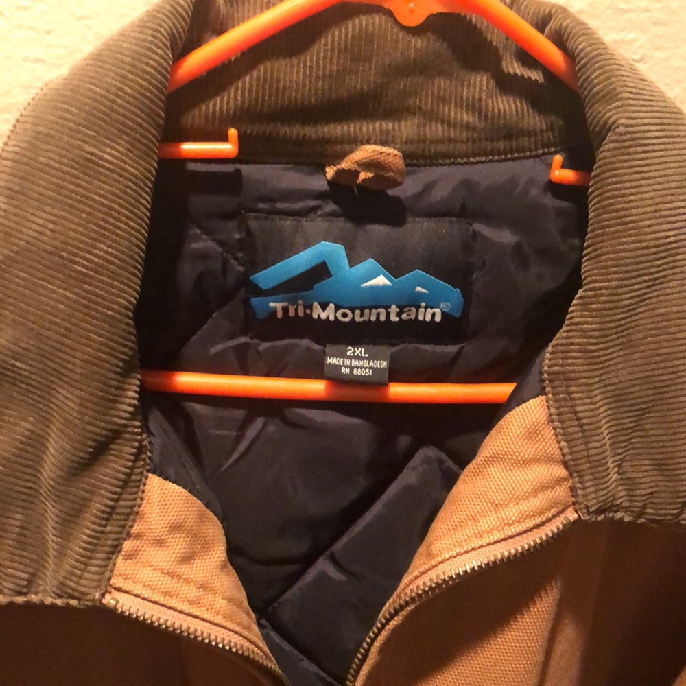 Tri-Mountain Pathfinder Heavy Duty Zippered Coat Jacket Size 2XL Workwear - Picture 3 of 6